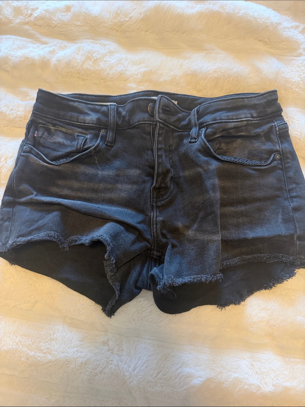 Vigoss Black Washed Distressed Denim Marley Shorts